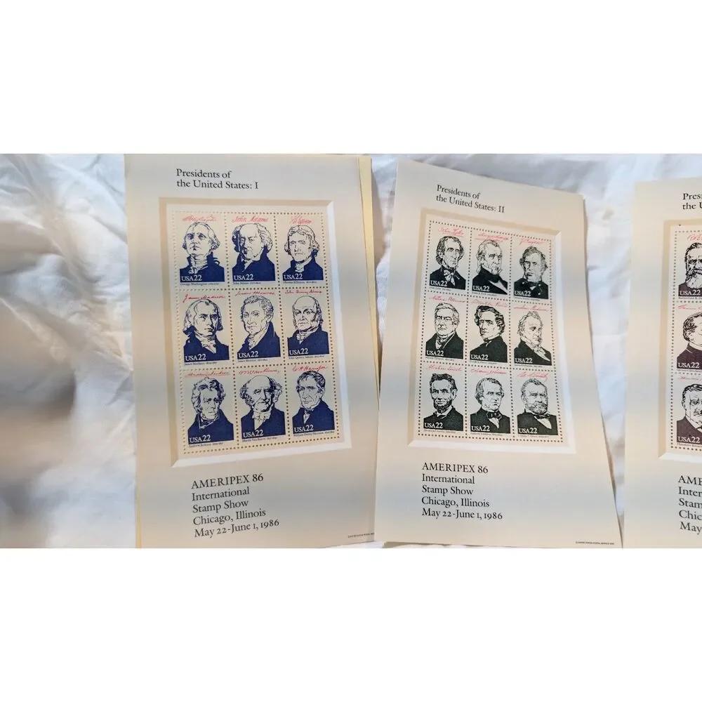AMERIPEX '86 Presidents #2216-19 1986 22c